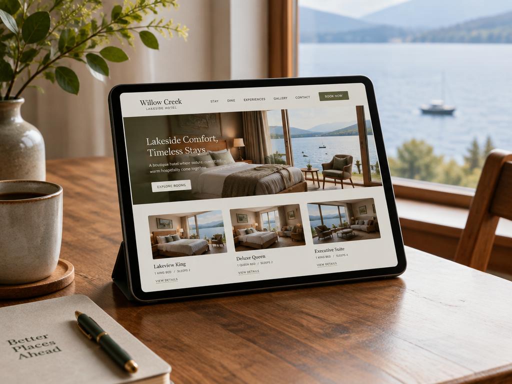 Fake booking site takedowns shown on a device
