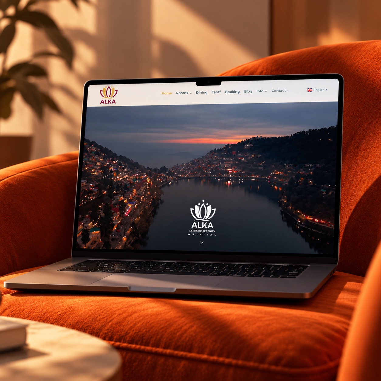 ALKA hotel website on a device