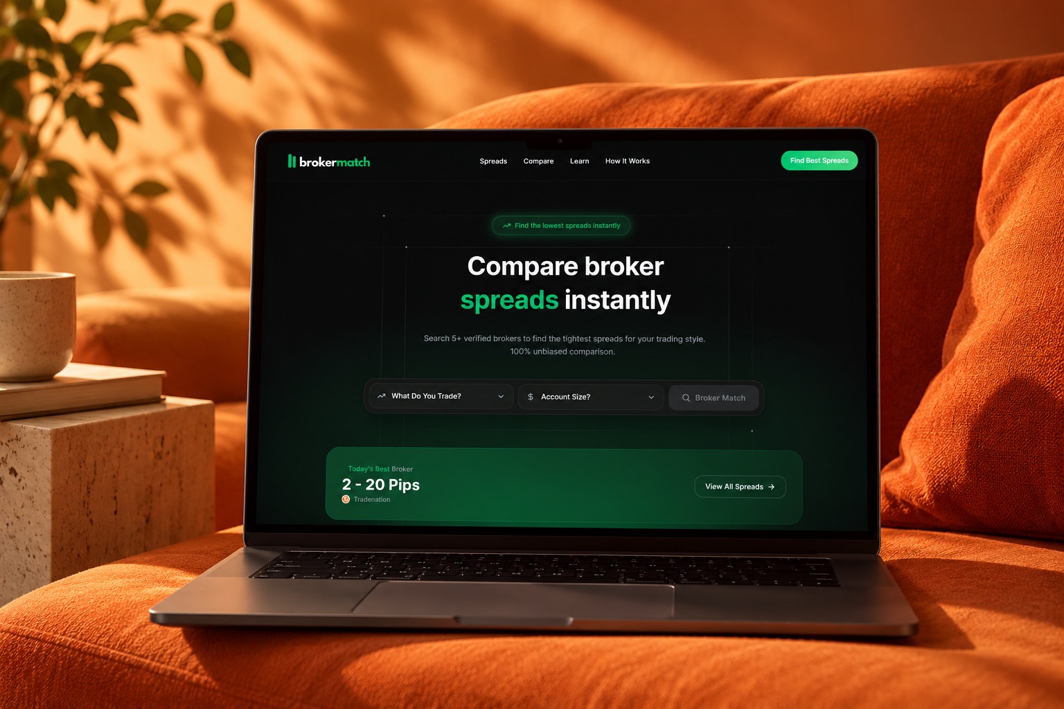 BrokerMatch project shown on a device